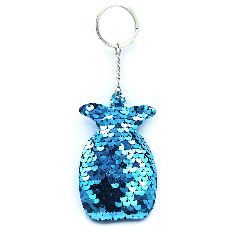 Wholesale Reflective Bright Surface Animal Plant PET Glitter Fashion Bag DIY Keychains